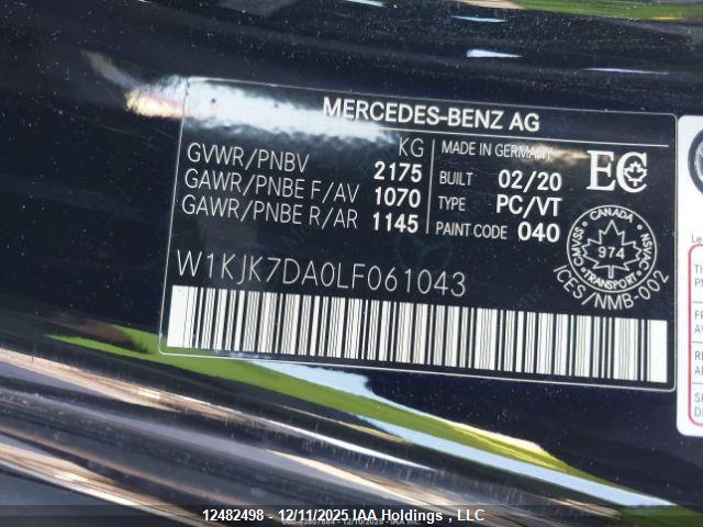 2020 Mercedes-benz Sl 550 მანქანა იყიდება აუქციონზე, vin: W1KJK7DA0LF061043, აუქციონის ნომერი: 12482498