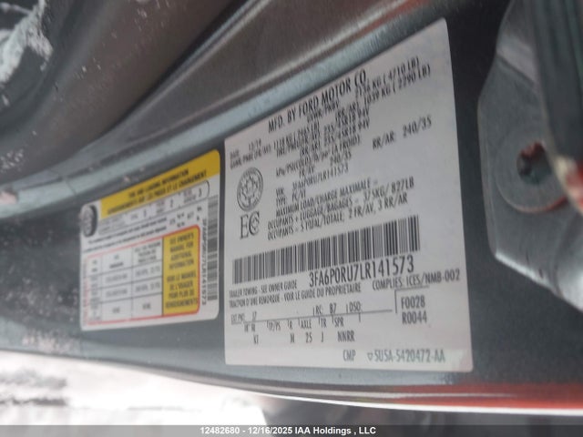 Ford Fusion Hybrid Titanium 2020 3FA6P0RU7LR141573 Image 9