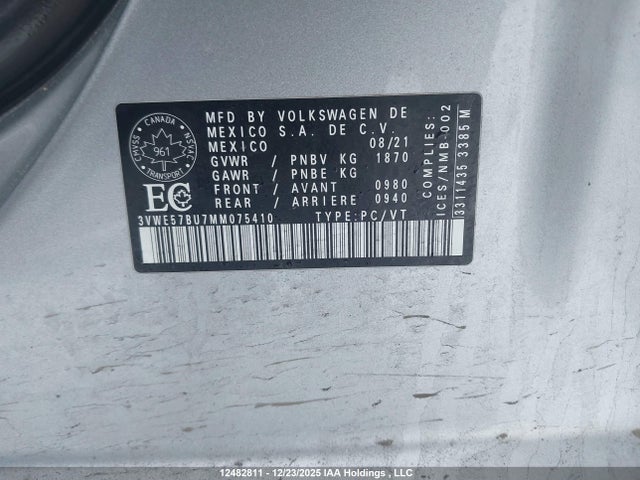 Volkswagen Jetta Highline 2021 3VWE57BU7MM075410 Image 9