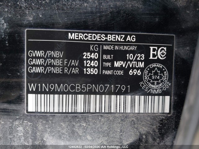 Mercedes-Benz Eqb 250+ 2023 W1N9M0CB5PN071791 Image 9