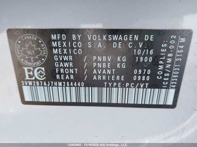 Volkswagen Jetta 1.4 Tsi Trendline+ 2017 3VW2B7AJ7HM264440 Image 9