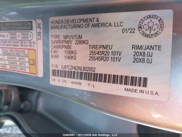 Acura Rdx A-spec 2022 5J8TC2H62NL802002 Image 9