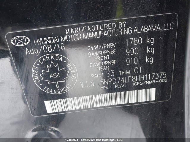Hyundai Elantra 2017 5NPD74LF8HH117375 Image 9