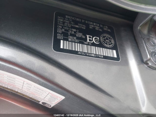 JN1BJ1AV6MW317468 Nissan Rogue Sport S