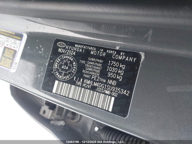 12483186 :رقم المزاد ، KMHLM4DG1SU935342 vin ، 2025 Hyundai Elantra مزاد بيع