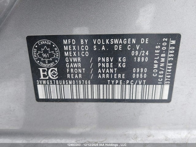 3VWGX7BU8SM019766 Volkswagen JETTA SEL