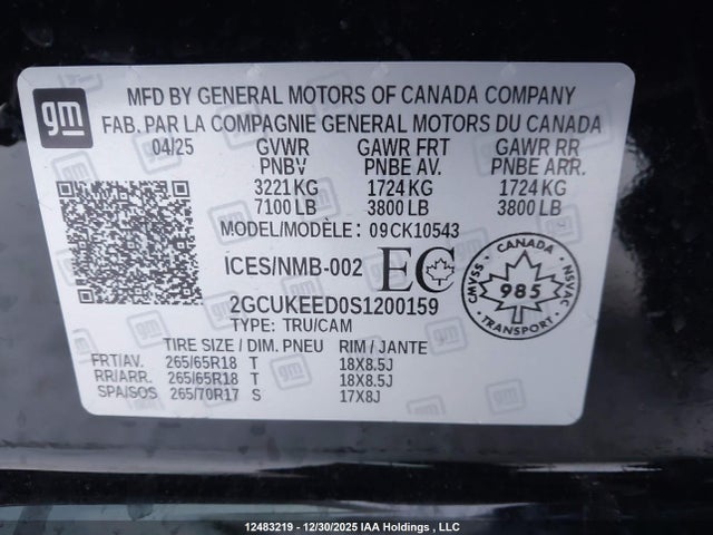 2GCUKEED0S1200159 Chevrolet Silverado 1500 4wd Rst