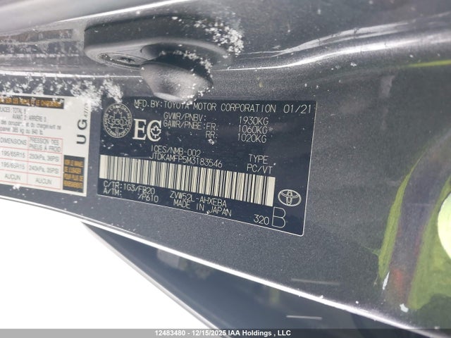 JTDKAMFP5M3183546 Toyota PRIUS PRIME