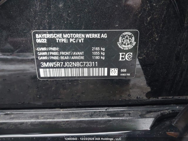 3MW5R7J02N8C73311 BMW 330i Xdrive