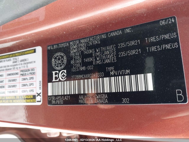 Lexus Rx 350h 2024 2T2BBMCAXRC049333 Image 19