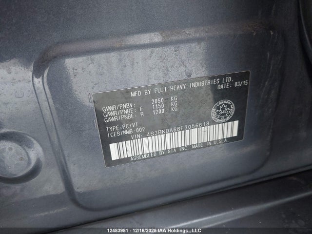 4S3BNDA68F3056618 Subaru Legacy 2.5i