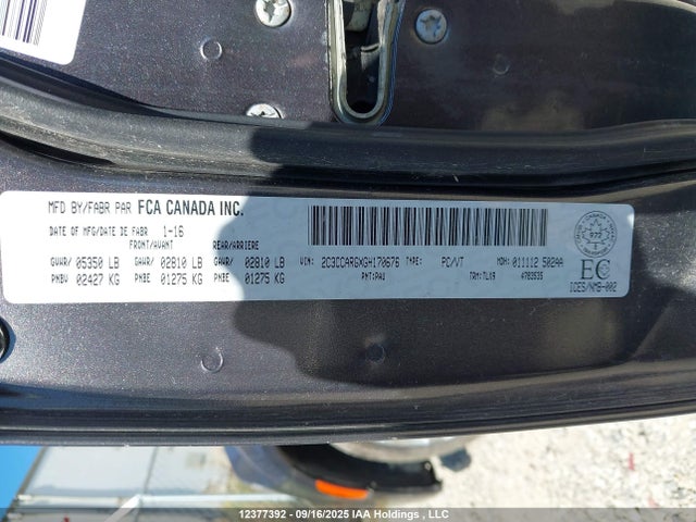 12377392 :رقم المزاد ، 2C3CCARGXGH170676 vin ، 2016 Chrysler 300 Touring مزاد بيع