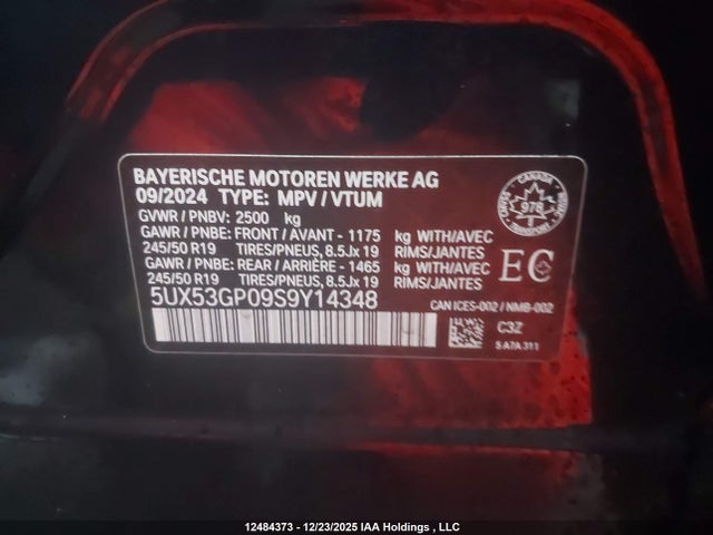 BMW X3 30 Xdrive 2025 5UX53GP09S9Y14348 Image 9
