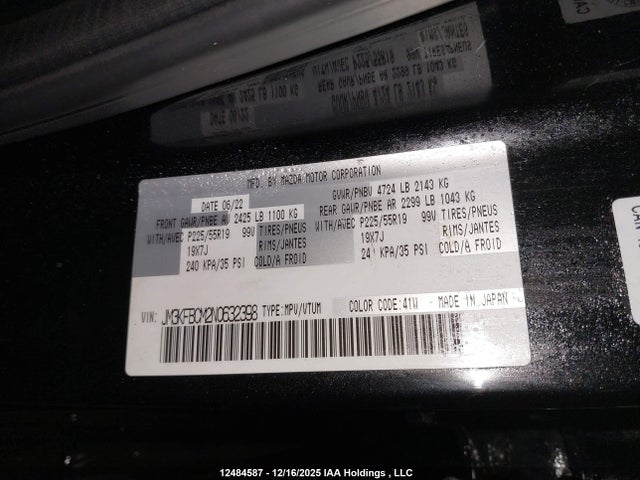 JM3KFBCM2N0632398 Mazda Cx-5 Gs/kuro Edition