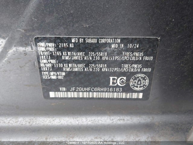 Subaru Crosstrek Onyx 2024 JF2GUHFC6RH916183 Image 18