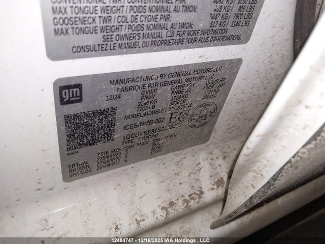 Продаж на аукціоні авто 2025 Chevrolet Silverado 1500 4wd Rst, vin: 1GCUKEE81SZ176433, номер лоту: 12484747
