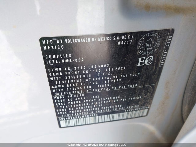 3VV4B7AX2JM007404 Volkswagen Tiguan Sel Premium