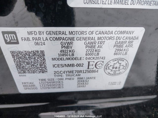 2GC4YME70R1250864 Chevrolet Silverado K2500 Custom