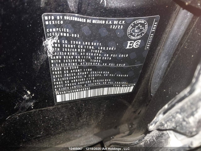 Aukcja sprzedaży 2024 Volkswagen Tiguan, vin: 3VV4B7AX9RM066882, numer aukcji: 12485067