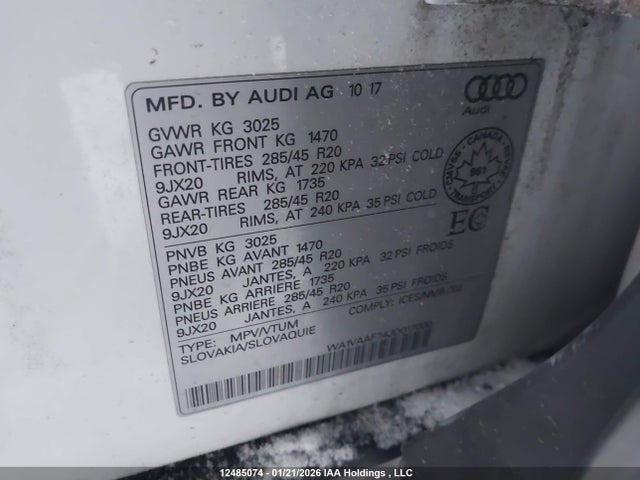 Audi Q7 Prestige 2018 WA1VAAF74JD017000 Image 9