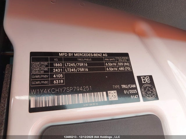 W1Y4KCHY7SP794251 Mercedes-Benz Sprinter 2500