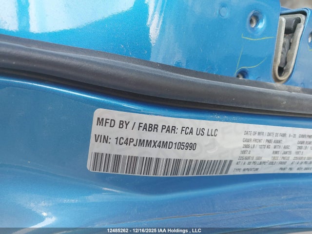 1C4PJMMX4MD105990 Jeep Cherokee Latitude Lux