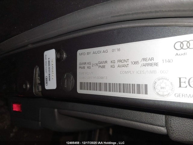 WAUANAF41HN006813 Audi A4 2.0t Komfort