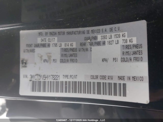 3MYDLBYV5HY178221 Toyota Yaris