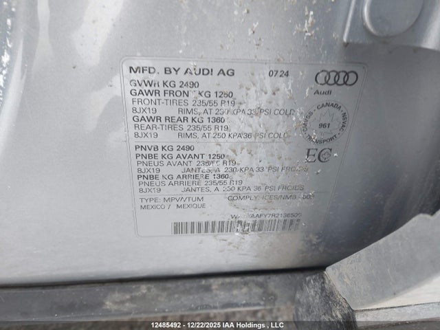 WA1AAAFY7R2136500 Audi Q5
