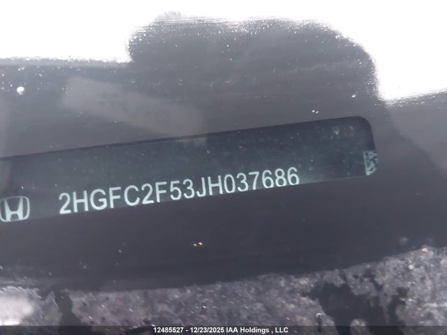 Honda k20c2 2018 2HGFC2F53JH037686 Image 9