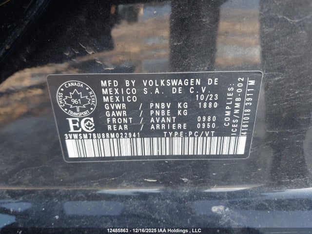 3VWSM7BU8RM022941 Volkswagen Jetta Comfortline