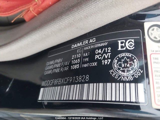 Продаж на аукціоні авто 2012 Mercedes-benz C 250 4matic, vin: WDDGF8FBXCF913828, номер лоту: 12485954