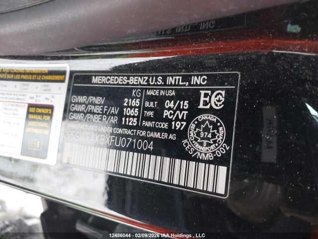 55SWF4KBXFU071004 Mercedes-Benz C 300 4matic