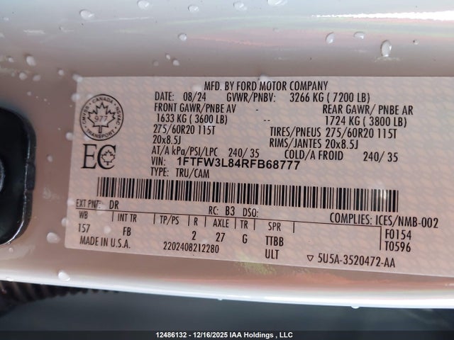 1FTFW3L84RFB68777 Ford F-150 Xlt