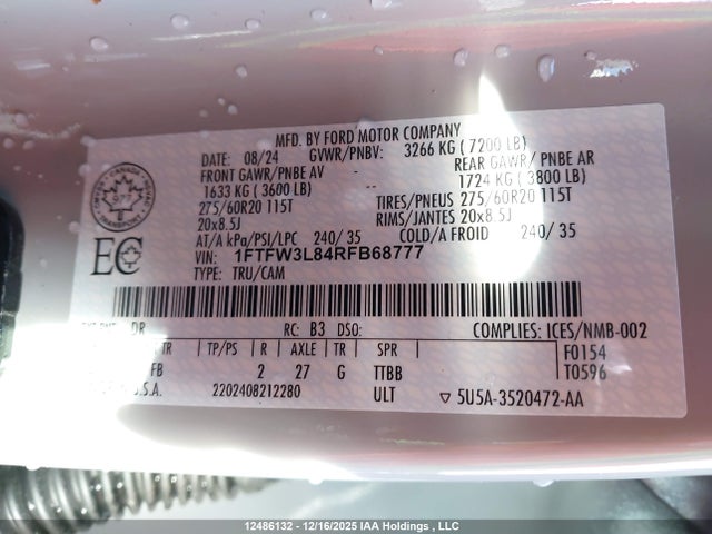1FTFW3L84RFB68777 Ford F-150 Xlt
