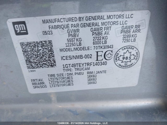 1GT49TEY7RF140340 GMC Sierra K3500 Sle