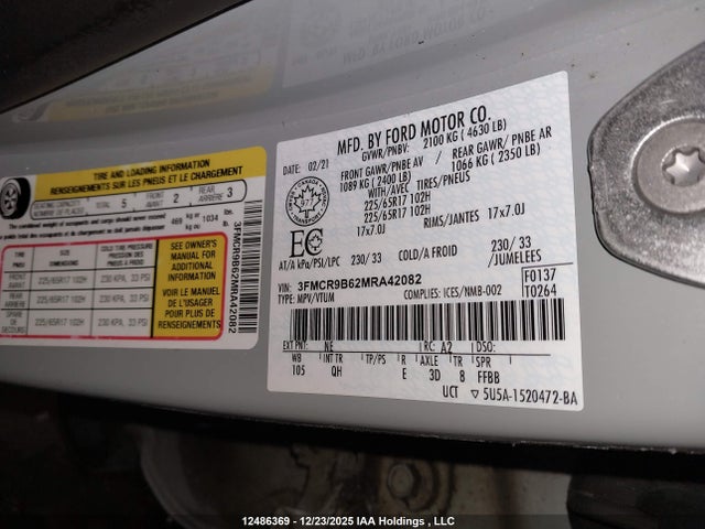 3FMCR9B62MRA42082 Ford Bronco Sport