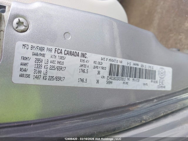 Aukcja sprzedaży 2016 Dodge Grand Caravan Se, vin: 2C4RDGBG3GR378912, numer aukcji: 12486420