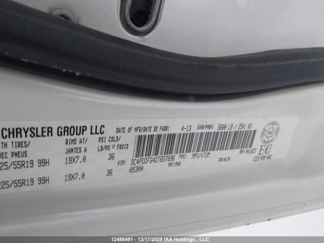 Aukcja sprzedaży 2013 Dodge Journey R/t, vin: 3C4PDDFG4DT657696, numer aukcji: 12486491