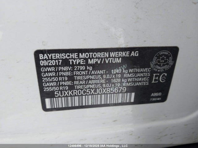 5UXKR0C5XJ0X85679 BMW X5 Xdrive35i