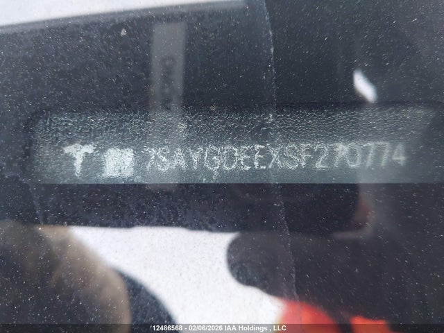 7SAYGDEEXSF270774 Tesla Model Y Long Range