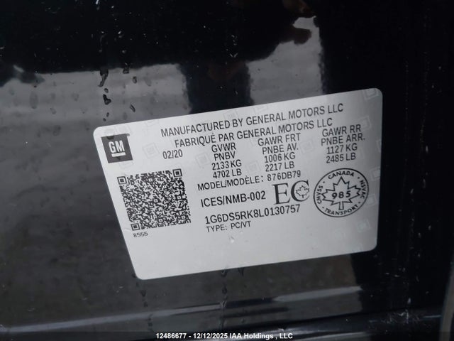 1G6DS5RK8L0130757 Cadillac lsy