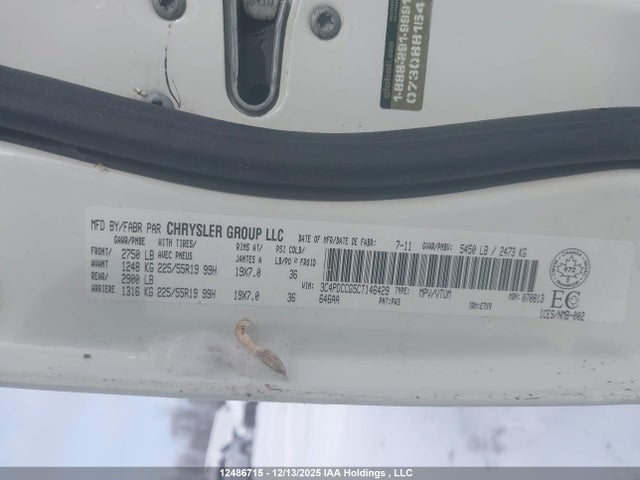 2012 Dodge Journey Sxt მანქანა იყიდება აუქციონზე, vin: 3C4PDCCG5CT146429, აუქციონის ნომერი: 12486715