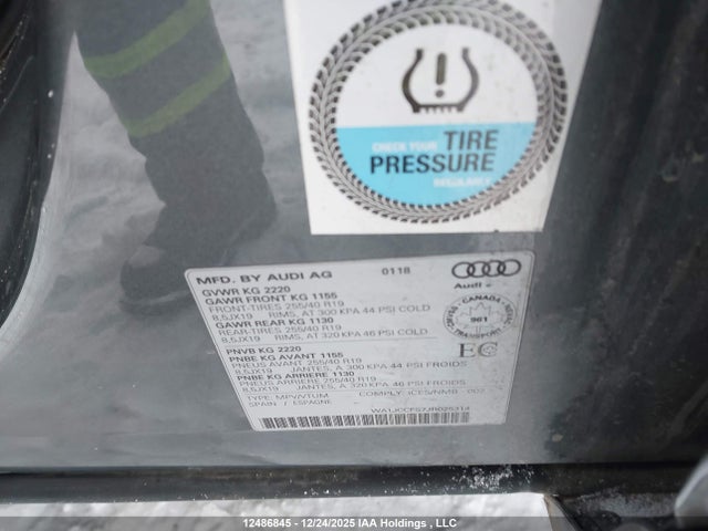Aukcja sprzedaży 2018 Audi Q3 2.0t Progressiv, vin: WA1JCCFS7JR025314, numer aukcji: 12486845