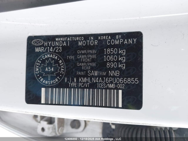 KMHLN4AJ6PU066855 Hyundai Elantra Limited