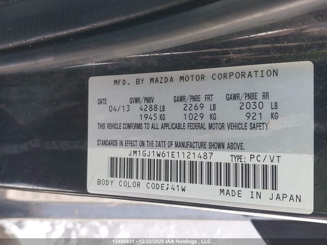 JM1GJ1W61E1121487 Mazda 6 Grand Touring