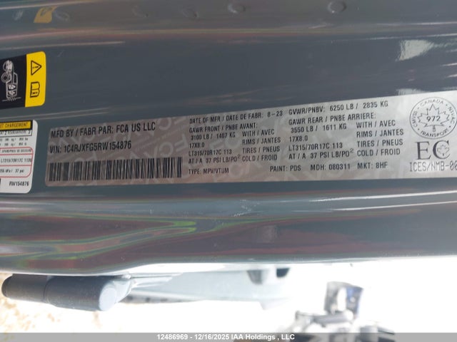 1C4RJXFG5RW154876 Jeep Wrangler 4-door Recon