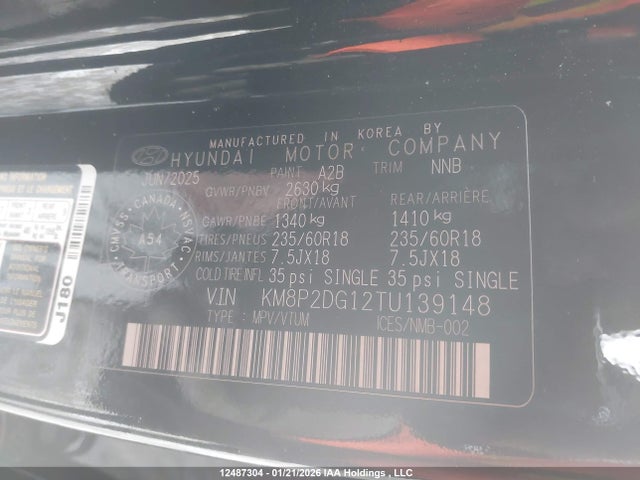 KM8P2DG12TU139148 Hyundai Santa Fe Hybrid Preferred