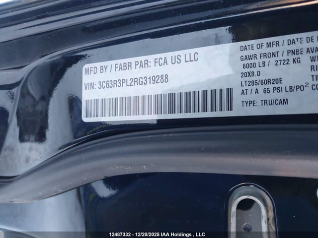 12487332 :رقم المزاد ، 3C63R3PL2RG319288 vin ، 2024 Ram 3500 Limited مزاد بيع