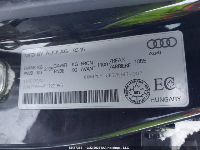 WAUFFRFF0F1122995 Audi A3 2.0t Technik